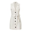 Vestido camisero mini sin mangas 6