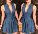 Vestido camisero sin mangas para mujer 2
