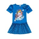 Vestido colorido para menina N80 9