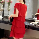 Vestido con volantes de manga corta 2
