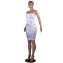 Vestido curto sem alças 3