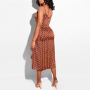 Vestido de bolinhas com fenda 3