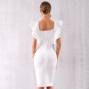 Vestido de festa com folhos A2783 4