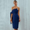 Vestido de festa com ombros caídos 4