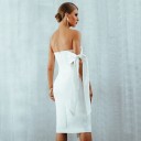 Vestido de festa com ombros caídos 1