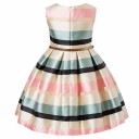 Vestido de festa para rapariga com riscas e cinto J1288 3