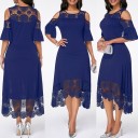 Vestido de fiesta midi de talla grande 5