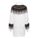 Vestido de gola alta com mangas longas 2