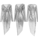 Vestido de Lantejoulas Cruzado 4