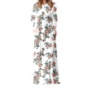 Vestido de manga larga con estampado floral 2