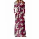 Vestido de manga larga con estampado floral 4