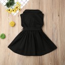Vestido de menina com cinto 8