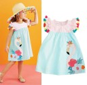 Vestido de menina com flamingo 1