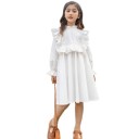 Vestido de menina com mangas longas N117 3