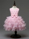 Vestido de menina de luxo - Rosa 1