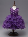 Vestido de menina de luxo - Roxo 1