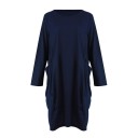 Vestido de mujer con bolsillos, color liso. 10