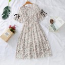 Vestido de mujer con estampado de lirios 2