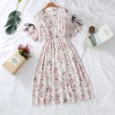 Vestido de mujer con estampado de lirios 7