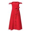 Vestido de mujer con tirantes caídos 8