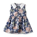 Vestido de niña con estampado floral L1368 1