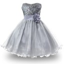 Vestido de niña lujoso con flores J3238 9