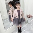 Vestido de niña y chaqueta de cuero 3