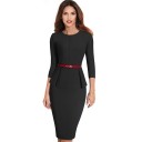 Vestido de noche con cinturón 1