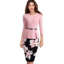 Vestido de noche con flores 1