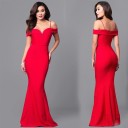 Vestido de noite longo vermelho 1