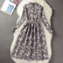 Vestido de otoño para mujer con cuello alto 9