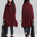 Vestido de outono com gola alta 3