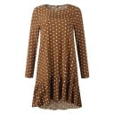 Vestido de outono para senhora com bolinhas 5