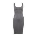 Vestido de tirantes de color liso 9