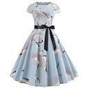 Vestido de verano estampado para mujer A741 3