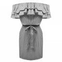 Vestido de volantes com ombros caídos 8