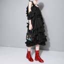 Vestido extravagante com volantes 1