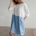 Vestido feminino bicolor 3