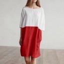 Vestido feminino bicolor 2