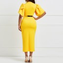 Vestido feminino com folhos A2807 2