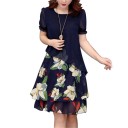 Vestido feminino com saia em camadas 1