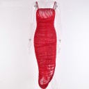 Vestido feminino drapeado 5