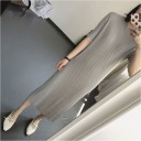 Vestido feminino polido com mangas curtas 3