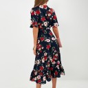 Vestido floral cruzado 1