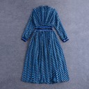 Vestido largo azul de mujer 2