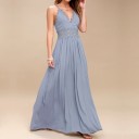 Vestido largo con encaje 2