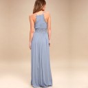 Vestido largo con encaje 3