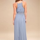 Vestido largo con encaje 5