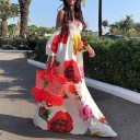 Vestido largo con estampado floral 1