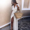 Vestido largo de mujer con lunares 4